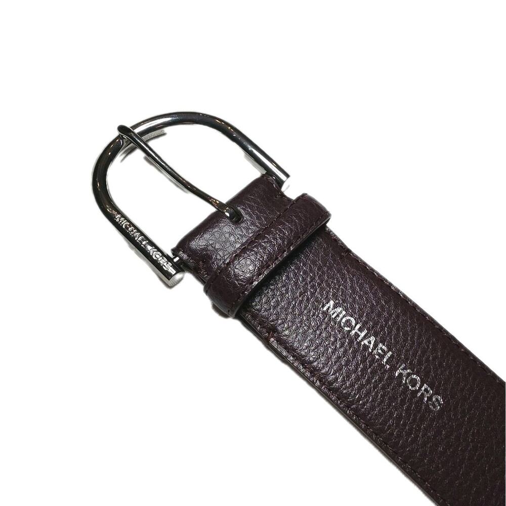 Michael Kors Women's 1.75" Wide Leather Belt -Size Medium - Deep Purple NWT